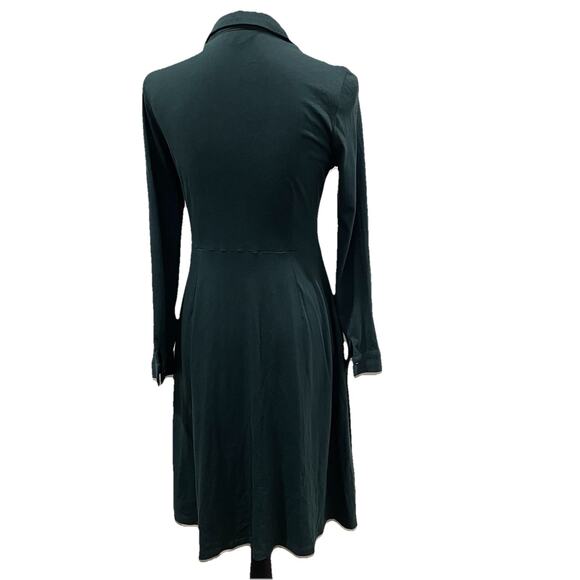 Boden Womens Susannah Button Front Shirt Dress 6P Green Preppy Office Capsule - Picture 2 of 7